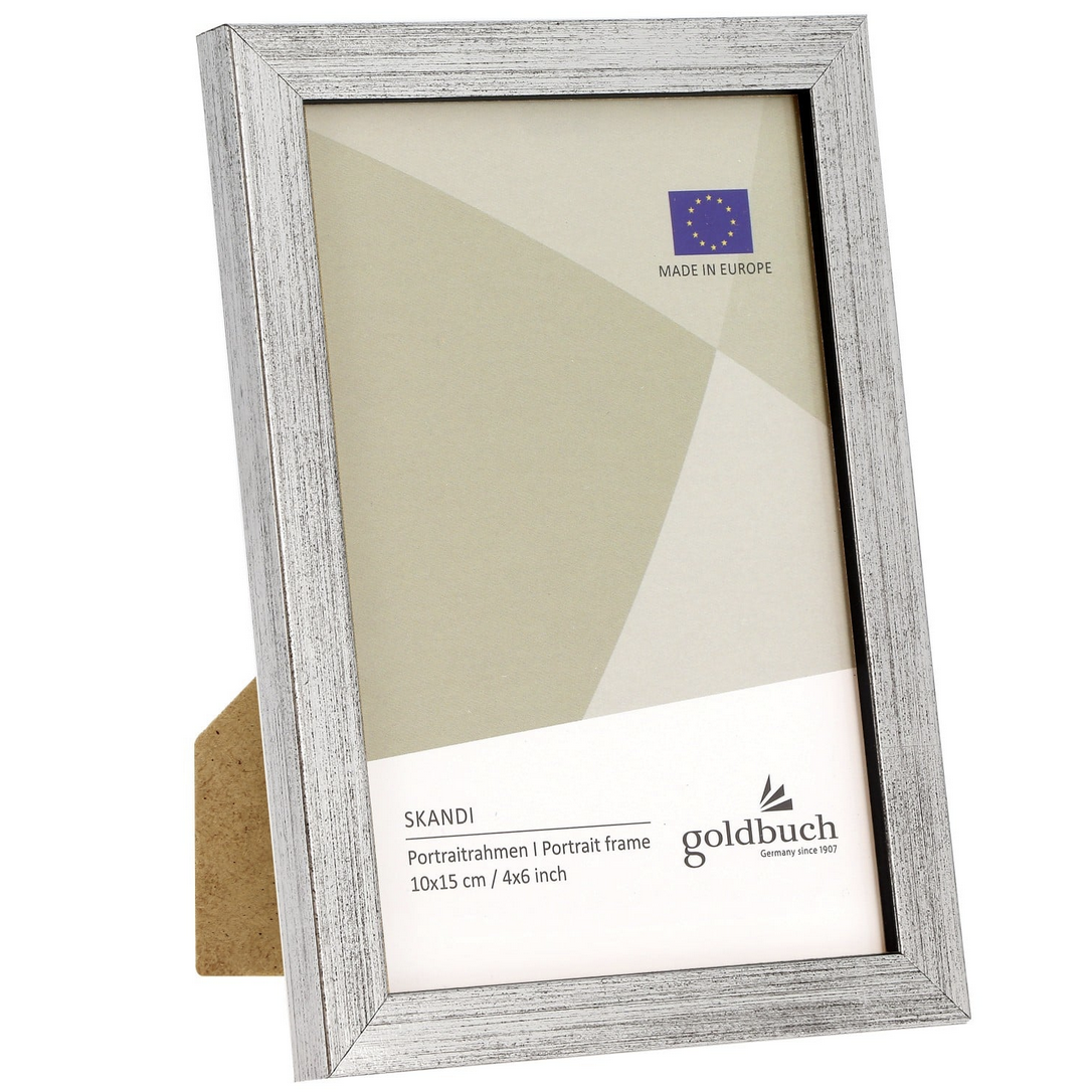 GOLDBUCH – Cadre photo Skandi (Bois) gris métalisé – 15 x 20 cm