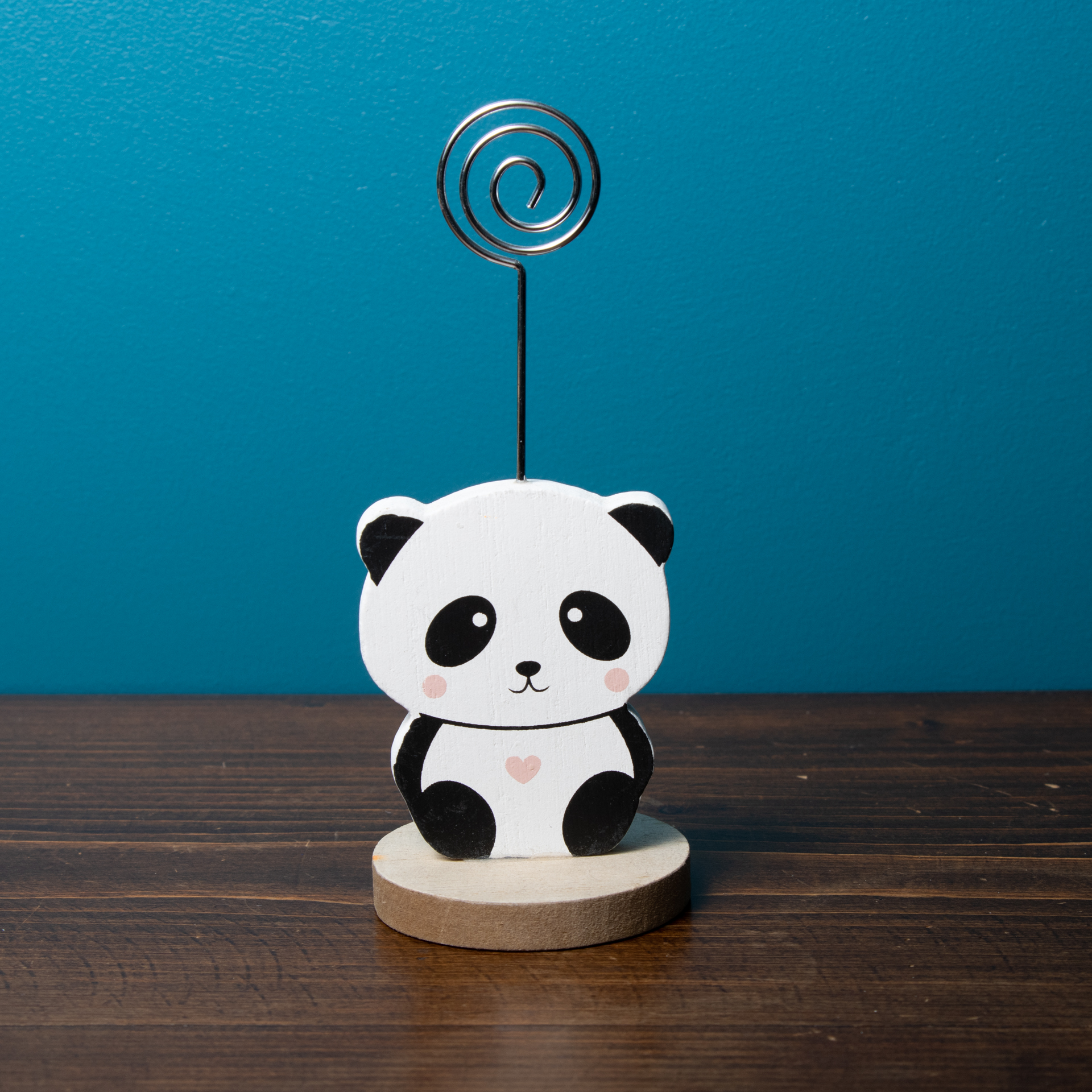 Support panda en bois et métal